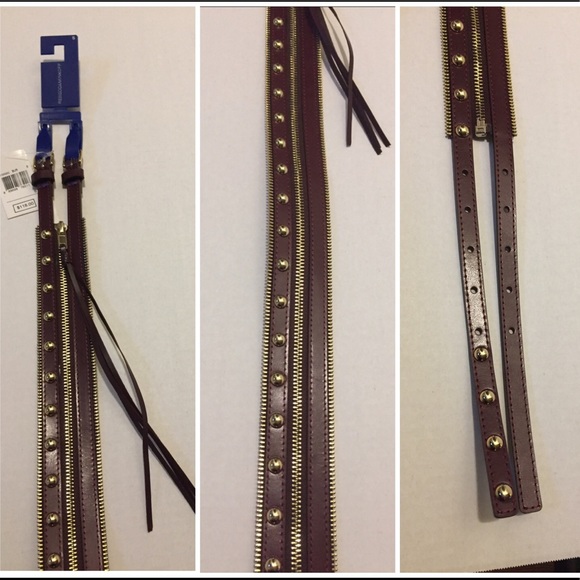 Rebecca Minkoff Dual zipper belt NWT - Picture 2 of 8